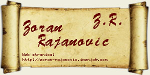 Zoran Rajanović vizit kartica